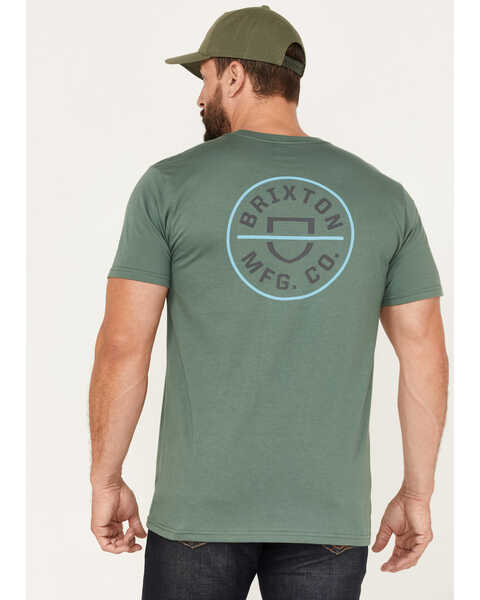 Brixton Men's Crest II Logo Graphic T-Shirt , Green, hi-res
