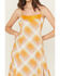 Image #3 - Beyond The Radar Women's Plaid Print Lace Trim Sleeveless Maxi Dress, Gold, hi-res