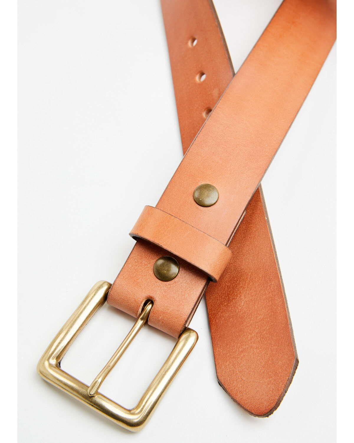 Image #2 - Brothers and Sons Reid Smooth Leather Belt, Tan, hi-res