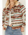 Image #3 - Rock & Roll Denim Women's Southwestern Print Sherpa Jacket, Blue, hi-res