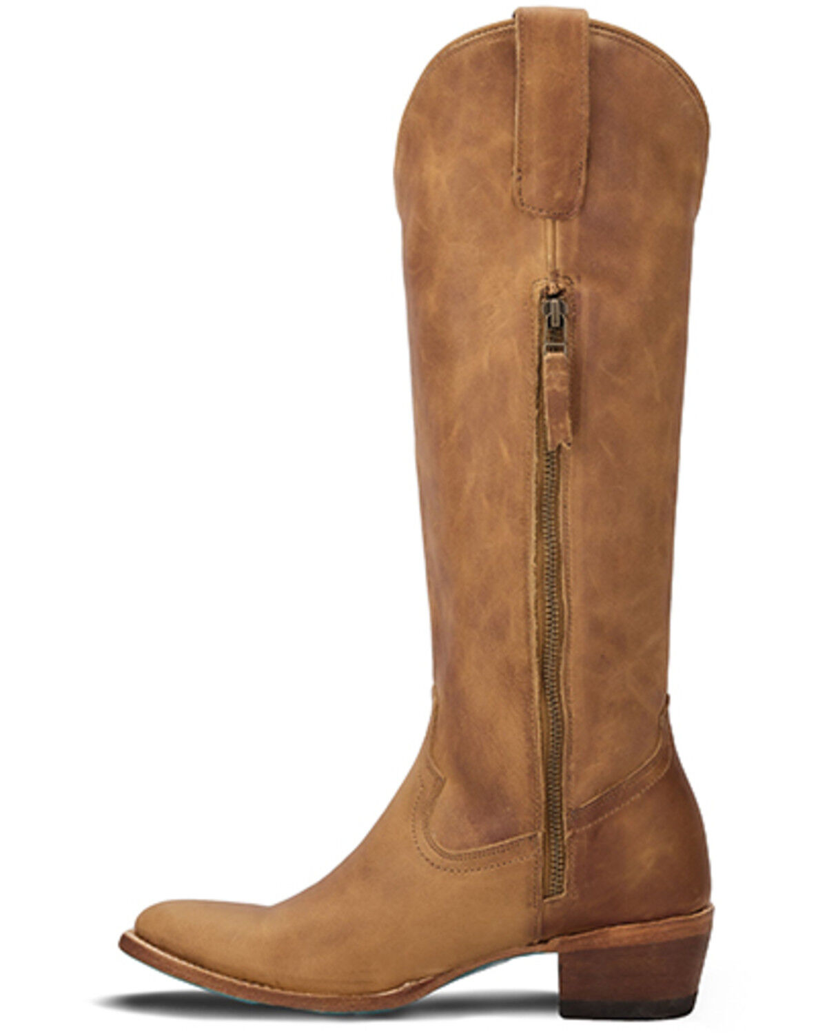 Image #3 - Lane Women's Plain Jane Tall Western Boots - Round Toe, Russett, hi-res