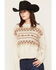 Image #2 - Ariat Women's Southwestern Print Lodge Sweater, Oatmeal, hi-res