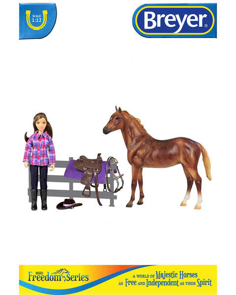 Breyer Girls' Western Horse & Rider, No Color, hi-res