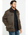 Image #3 - Cripple Creek Men's Enzyme Washed Storm Flap Sherpa Jacket, Chocolate, hi-res