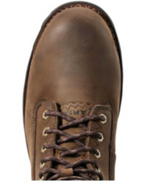 Image #5 - Ariat Men's Powerline H20 8" Lace-Up Work Boots - Composite Toe, Brown, hi-res