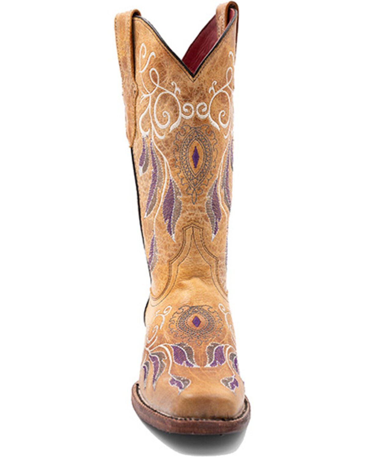 Image #4 - Ferrini Women's Dreamer Western Boots - Square Toe, Tan, hi-res
