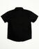 Image #3 - Gibson Trading Co Toddler Boys' Solid Short Sleeve Snap Stretch Western Shirt, Black, hi-res