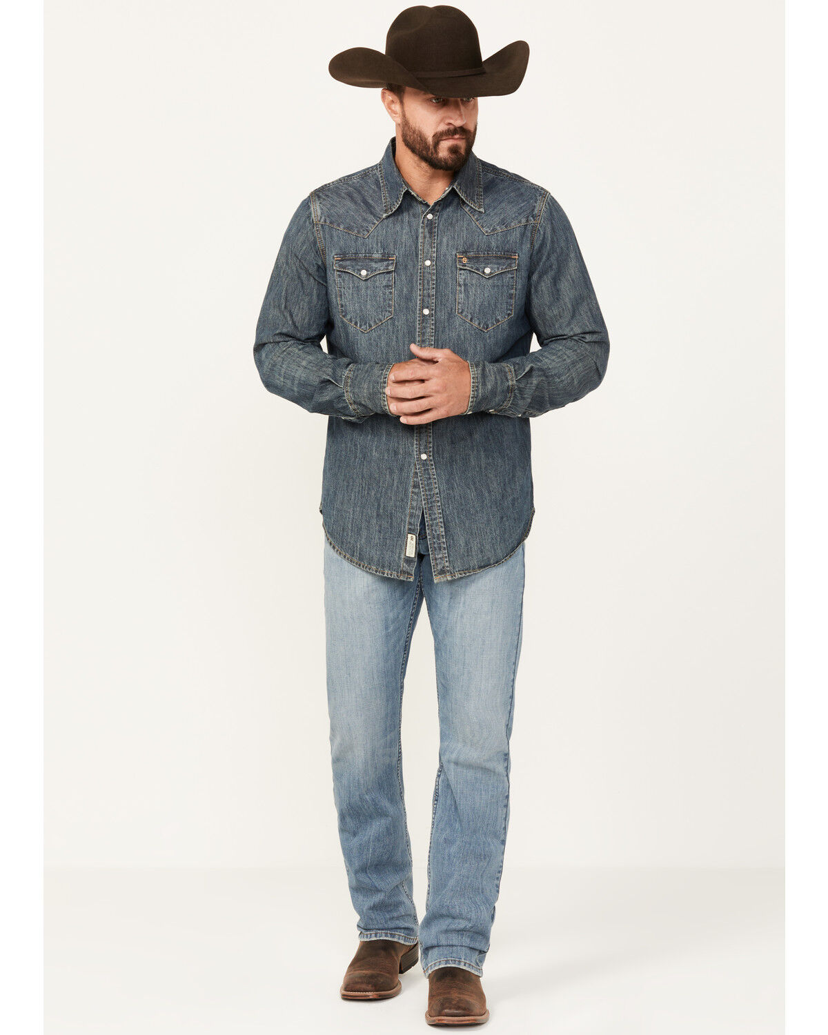 Image #1 - Moonshine Spirit Men's Whiskey Medium Wash Slim Straight Stretch Jeans, Medium Wash, hi-res