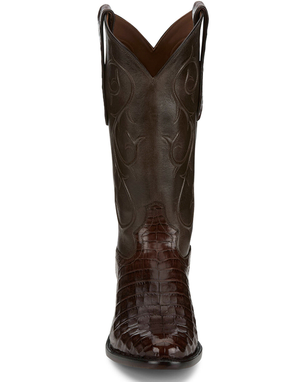 Image #4 - Tony Lama Men's Exotic Caiman Western Boots - Round Toe, Brown, hi-res