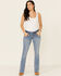 Rock & Roll Denim Women's Front Yoke Riding Jeans, Blue, hi-res