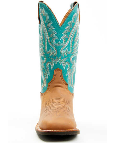Image #4 - Justin Women's Shay Distressed Performance Western Boots - Broad Square Toe , Cognac, hi-res