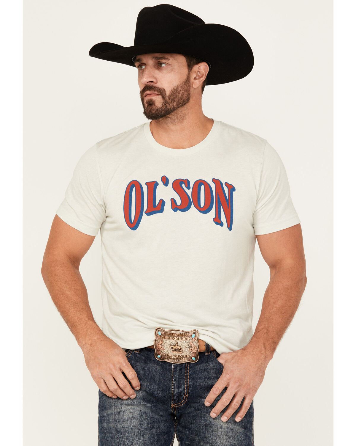 Image #1 - Rodeo Time Men's Ol' Son Short Sleeve Graphic T-Shirt, Off White, hi-res