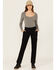 Image #1 - Dickies Women's Mid Rise Straight Stretch Twill Cargo Work Pants, Black, hi-res