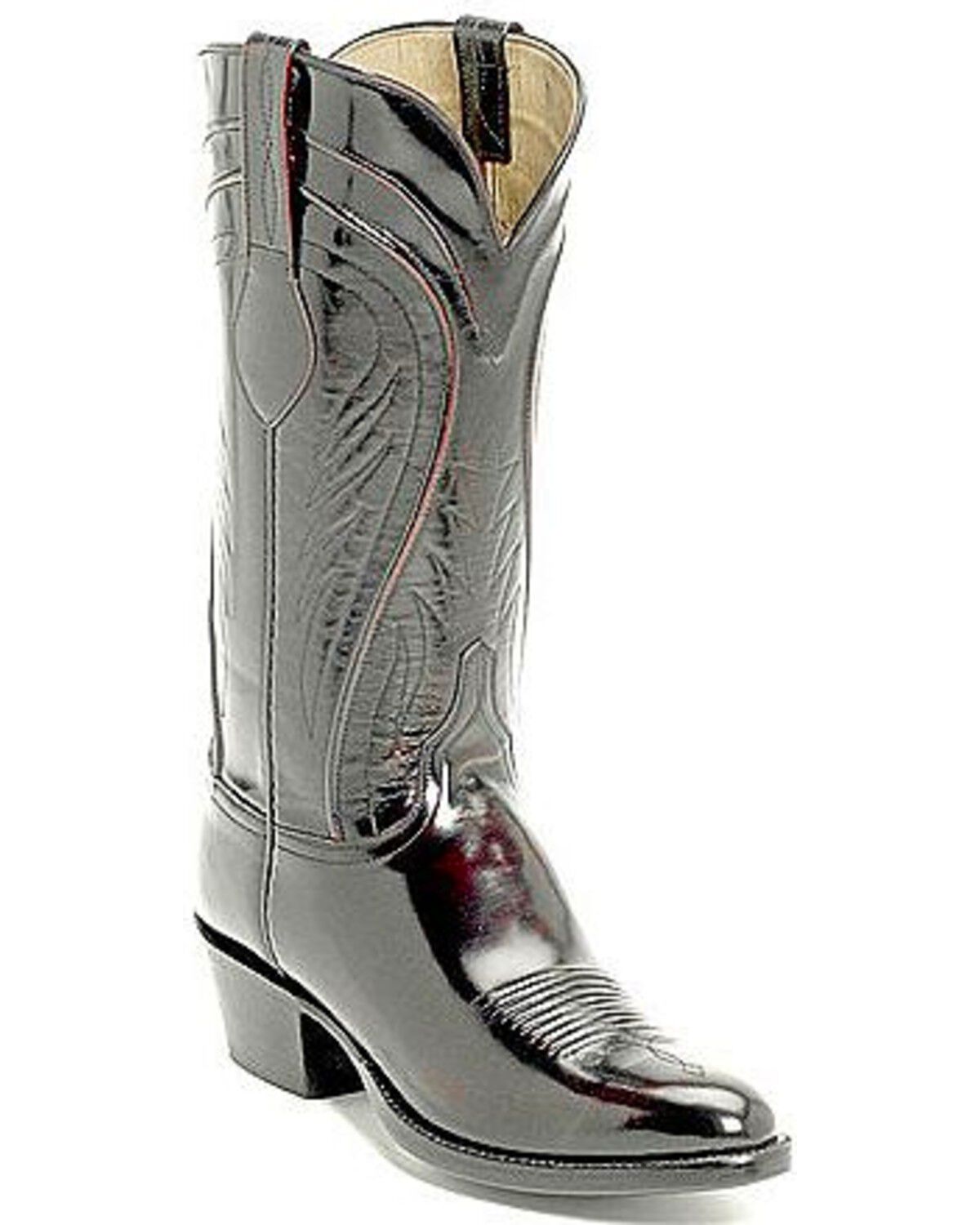 Image #2 - Lucchese Men's Classics Seville Goatskin Boots - Round Toe, Black Cherry, hi-res
