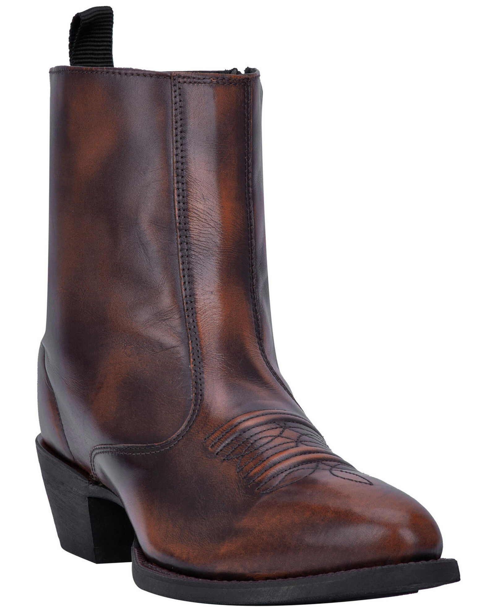 Mens side zipper cowboy boots discount