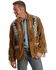 Image #1 - Liberty Wear Eagle Bead Fringed Suede Leather Jacket - Big & Tall, Tobacco, hi-res