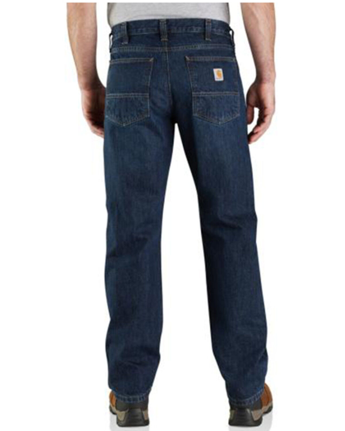 Image #1 - Carhartt Men's Relaxed Fit 5 Pocket Straight Denim Jeans, Navy, hi-res