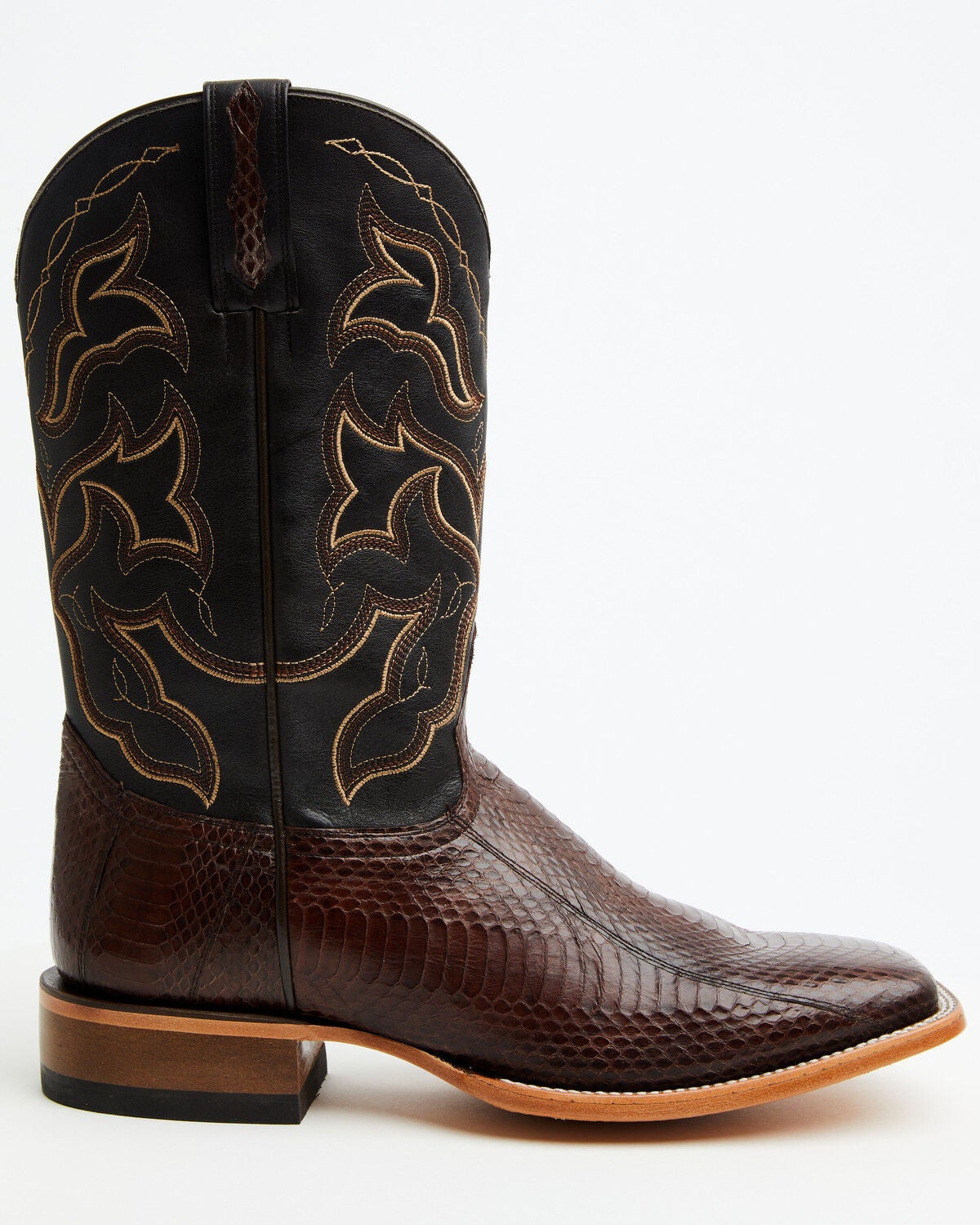 Image #2 - Cody James Men's Ayer Exotic Snake Western Boots - Broad Square Toe, Brown, hi-res