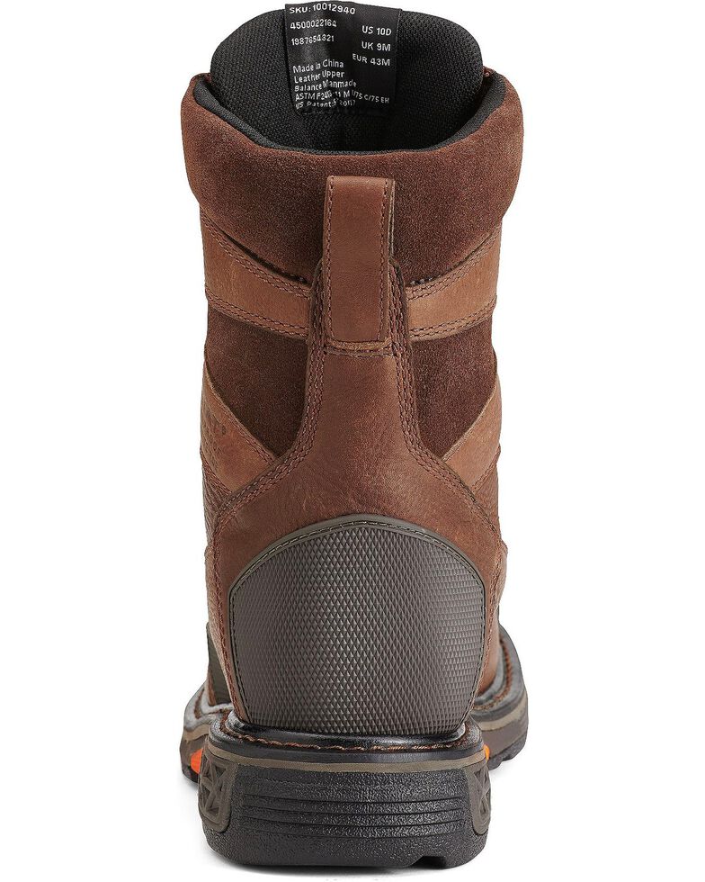 Ariat Overdrive 8" Lace-Up Work Boots - Composite Toe, Chestnut, hi-res