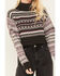 Image #3 - Cleo + Wolf Women's Fair Isle Stripe Knit Cropped Sweater, Dark Grey, hi-res