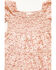 Image #2 - Yura Toddler Girls' Floral Print Short Sleeve Dress, Beige, hi-res