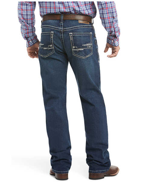 Image #2 - Ariat Men's Boot Barn Exclusive M4 Adkins Relaxed Fit Stretch Bootcut Jeans, Blue, hi-res