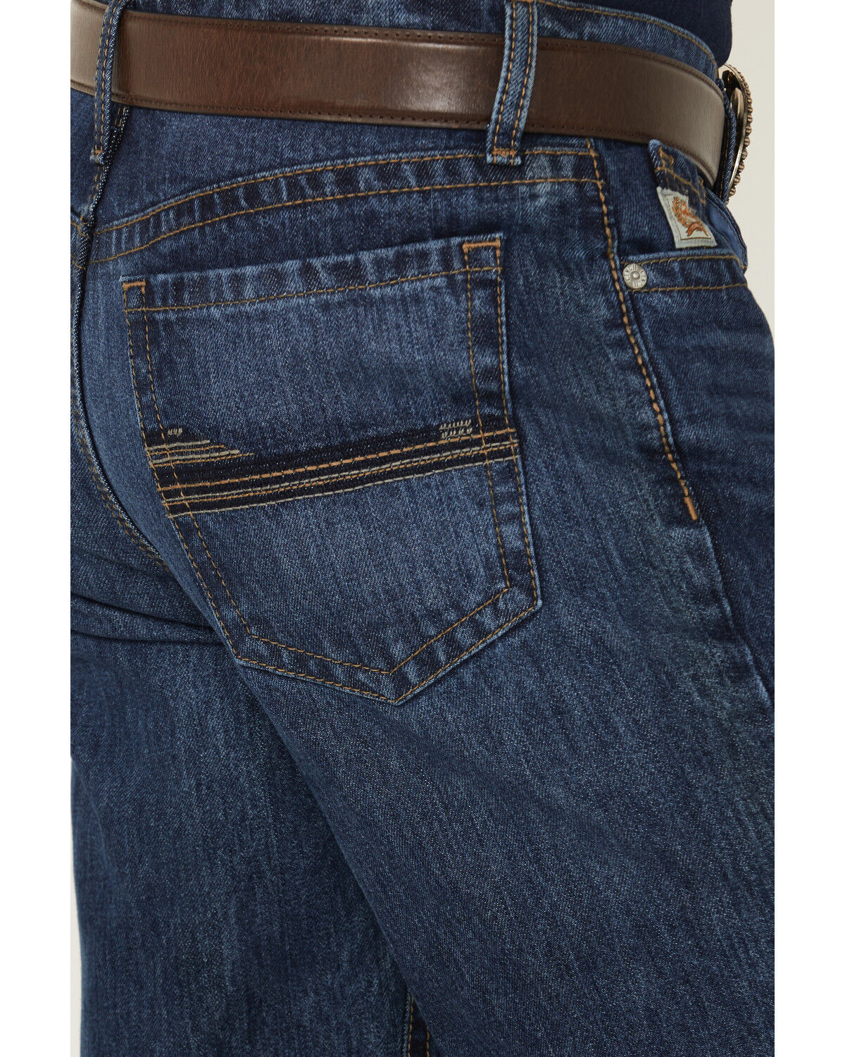 Image #4 - Cinch Men's Grant Medium Wash Relaxed Bootcut Rigid Denim Jeans, Indigo, hi-res