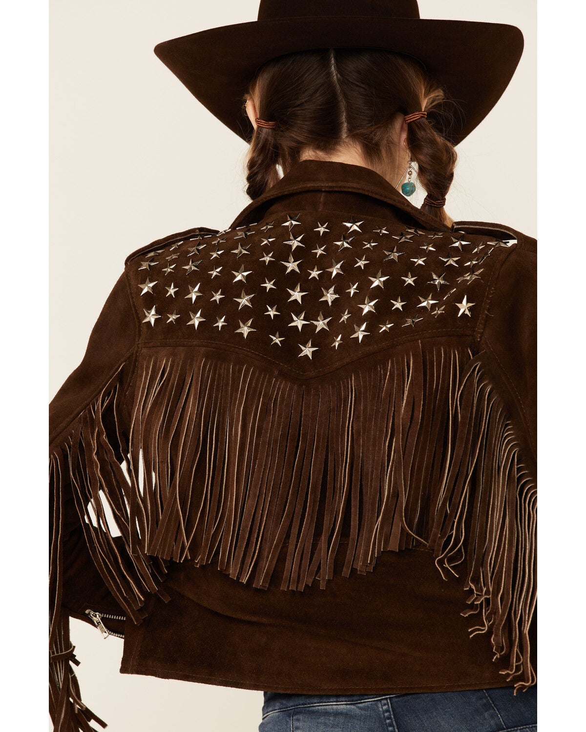 Image #5 - Understated Leather Women's Tan Paris Texas Star Studded Jacket , , hi-res