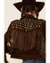 Understated Leather Women's Tan Paris Texas Star Studded Jacket , Tan, hi-res