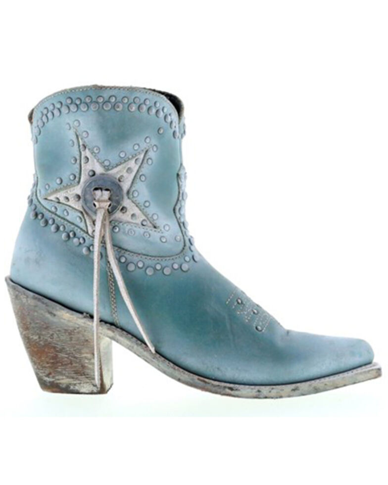 Liberty Black Women's Dolores Studded Western Boots - Round Toe, Blue, hi-res