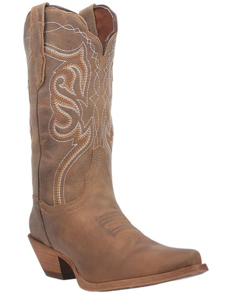 Dan Post Women's Agnes Western Boots - Snip Toe, Lt Brown, hi-res