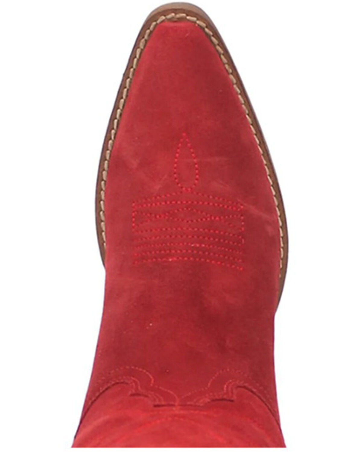 Image #6 - Dingo Women's Out West Suede Western Boots - Snip Toe, Red, hi-res