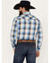 Image #4 - Pendleton Men's Frontier Plaid Long Sleeve Pearl Snap Western Shirt, Blue, hi-res