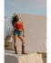 Image #1 - Idyllwind Women's Eastland Faux Suede Lace-Up Corset, Coral, hi-res