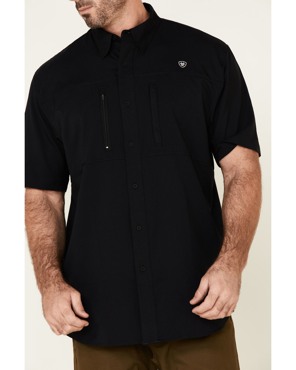 Image #3 - Ariat Men's Solid Tek Button Down Short Sleeve Western Shirt - Tall, , hi-res