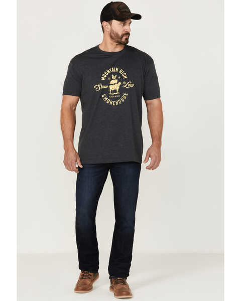 Image #2 - Flag & Anthem Men's Mountain High Smokehouse Graphic T-Shirt , Grey, hi-res