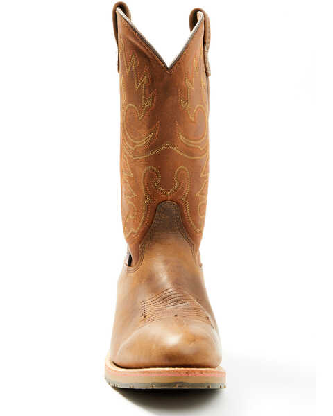 Image #4 - Double H Men's 12" Domestic I.C.E.™ Roper Western Boots - Medium Toe , Brown, hi-res