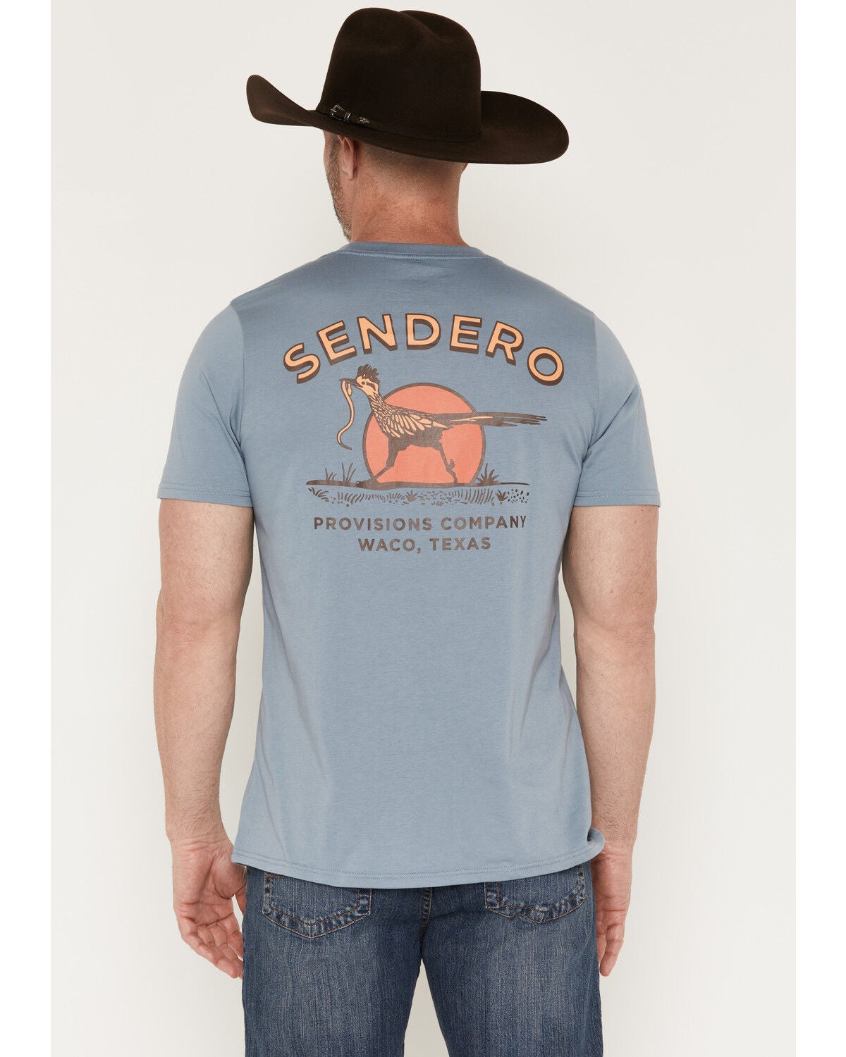Sendero Provisions Men's Desert Runner Short Sleeve Graphic T-Shirt, Blue, hi-res