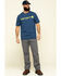 Image #6 - Carhartt Men's Signature Logo Shirt Sleeve Shirt - Big & Tall, Indigo, hi-res