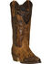 Image #1 - Abilene Women's Two-Tone Wingtip Western Boots - Snip Toe, Tan, hi-res