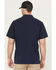 Image #4 - Dickies Men's Solid Short Sleeve Button-Down Performance Work Shirt, Navy, hi-res