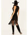 Image #4 - Rock & Roll Denim Women's Faux Suede Fringe Belted Mini Dress, , hi-res