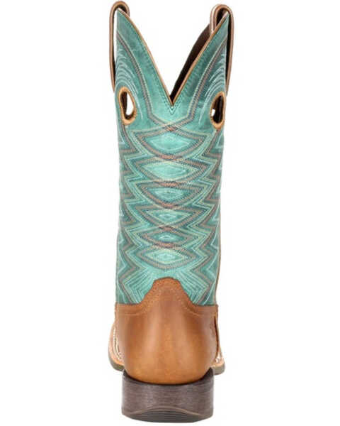 Image #4 - Durango Women's Lady Rebel Pro Teal Western Boots - Broad Square Toe, Brown, hi-res