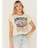 Image #1 - Cleo + Wolf Women's American Spirit Short Sleeve Graphic Tee, Sand, hi-res