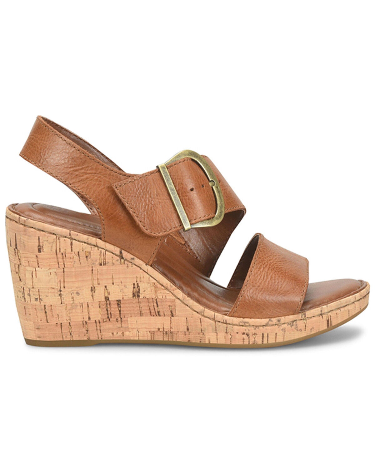 Image #2 - Born Women's Sapphire Wedge Sandals, Distressed Brown, hi-res