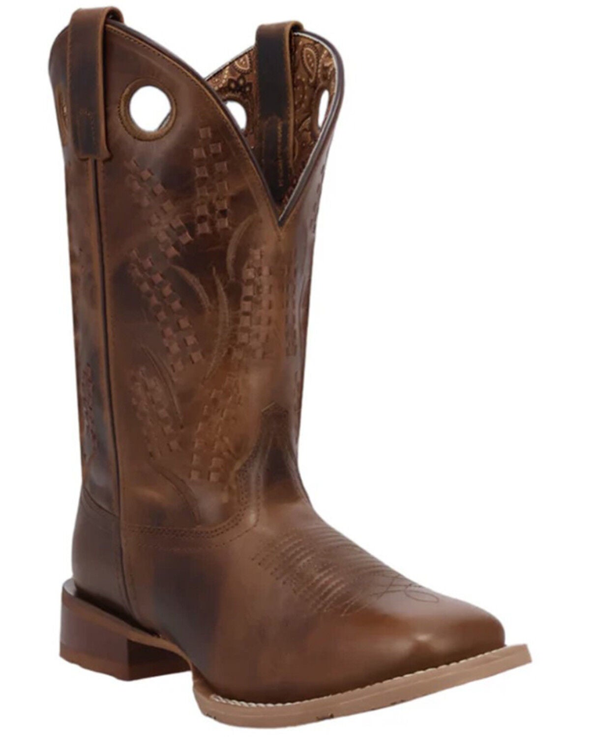Laredo Women's Dream Weaver Performance Western Boots - Broad Square Toe, Brown, hi-res