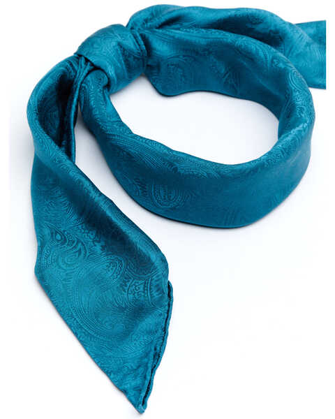 Image #1 - Cody James Men's Silk Jaquard Turquoise Scarf, Turquoise, hi-res