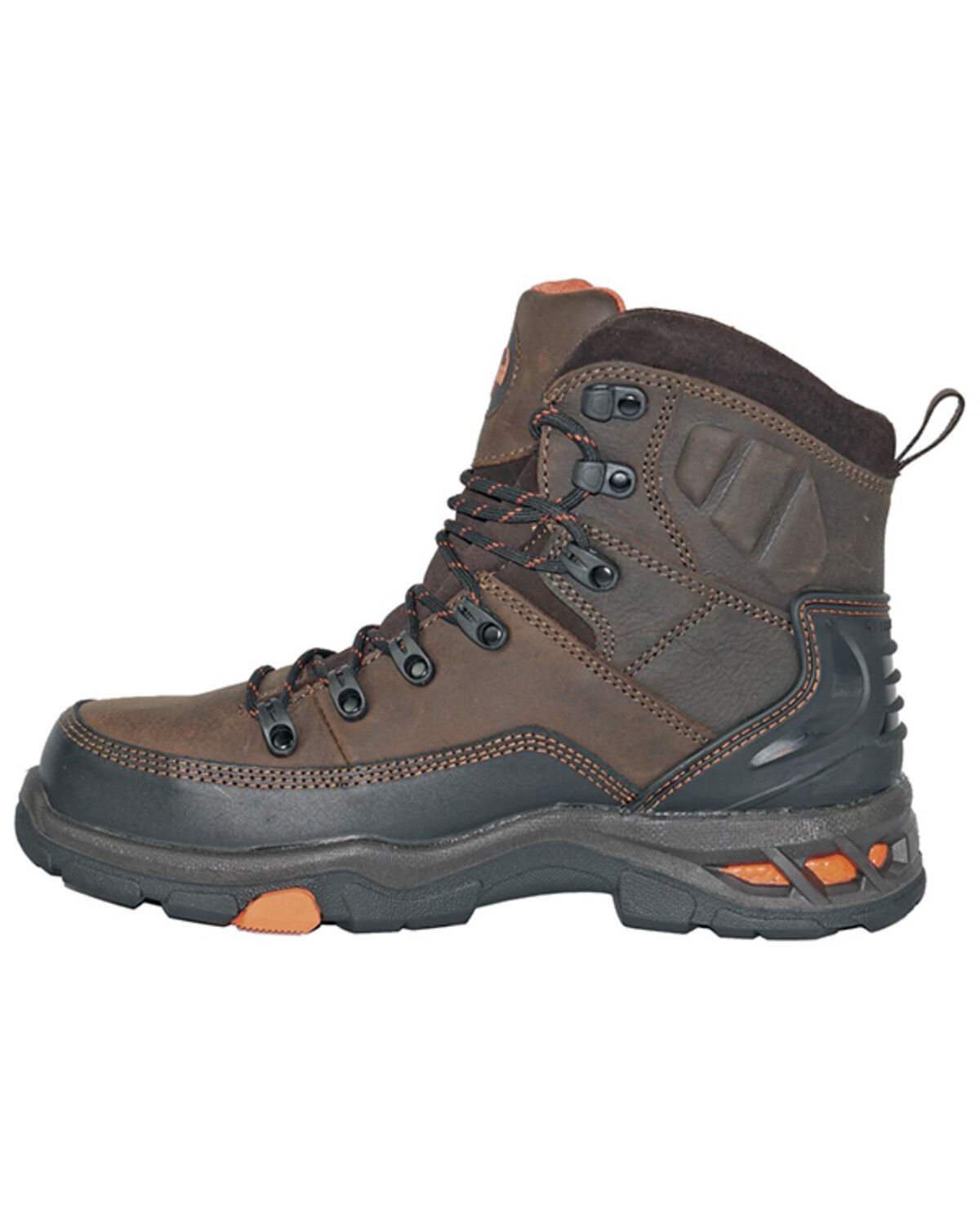 Image #3 - Hoss Men's Traverse 6" Lace-Up Waterproof Work Boots - Composite Toe, Brown, hi-res
