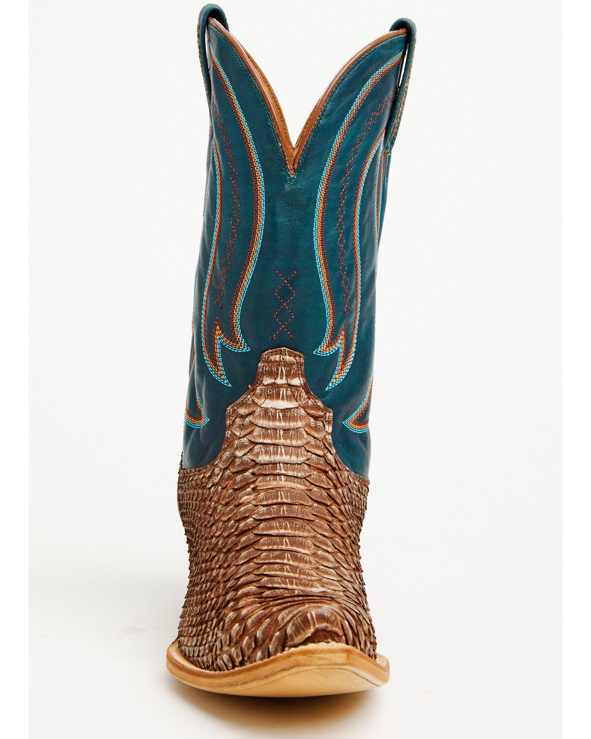 Image #4 - Dan Post Men's Exotic Python Belly Western Boots - Snip Toe, Brown, hi-res