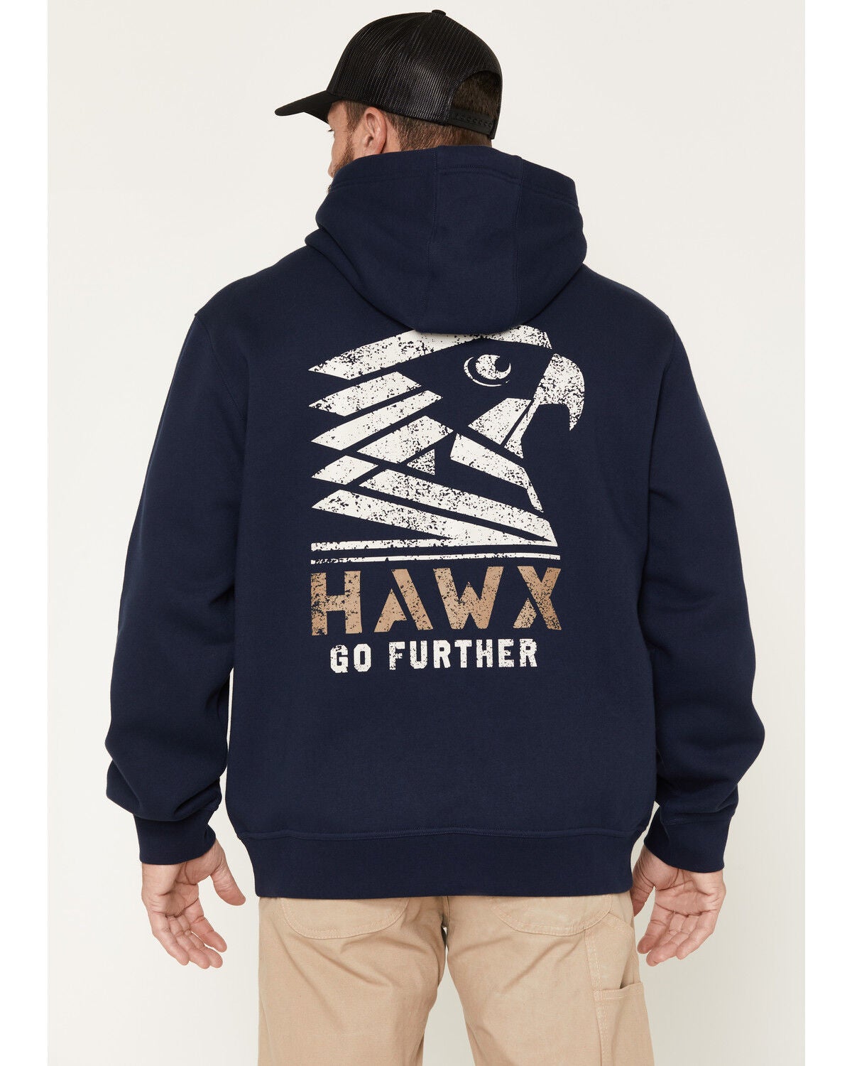 Hawx Men's Hawk Fleece Hooded Sweatshirt, Navy, hi-res